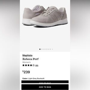 Mephisto Women's Soft Gray Athletic Sneakers